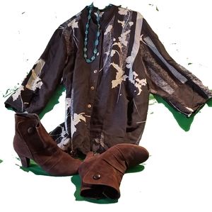 CITRON Silk and linen blouse 3x